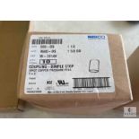 Two Boxes NIBCO W-10149 Copper Pipe Couplers - Dimple Stop - 1 5/8 OD