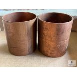 Two Streamline Copper Couplings - Rolled 2 5/8 OD