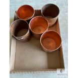 Five Streamline Copper Pipe Couplings - Rolled 3 5/8 OD