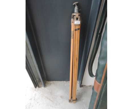 A wooden tripod