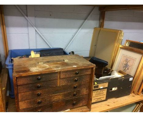 Shelf of assorted including a tool chest