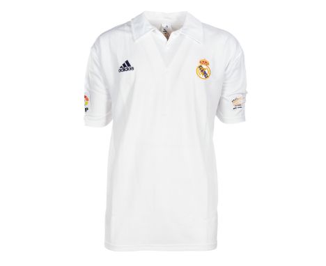Zinédine Zidane - Real Madrid Club de Fùtbol  - Season 2001-2002  - Home match shirt, Adidas, short sleeves, size XL. Front: 