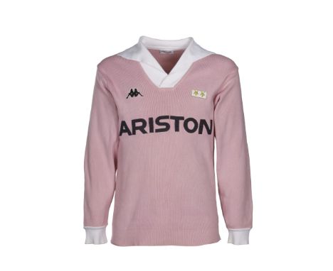 Luigi De Agostini - Juventus F.C.  - Season 1987-1988  - Promotional away shirt, Kappa, long sleeves, no size indicated. Pink