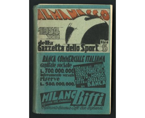 Almanacs and Yearbooks  - 1934/1941  - Almanac of Gazzetta dello Sport from 1934, Year XII, in 368 pages, and from 1935, Year