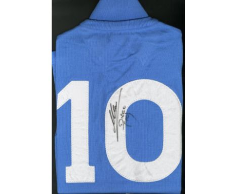 Diego Armando Maradona - S.S.C. Napoli  - Season 1987-1988  - Ennerre replica jersey from the 1987–1988 season, featuring an 