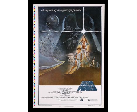 US One-Sheet "Style-A Printer's Proof" poster for "Star Wars: Episode IV: A New Hope" (1977). The NSS script bottom right, "7