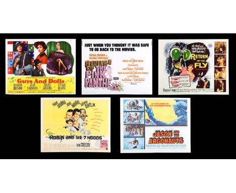 Five US Half-Sheet first release posters: "Return Of The Fly" (1959), "Guys And Dolls" Style-A (1955), "Jason And The Argonau