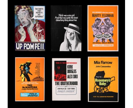 22 UK Double-Crown posters (1960s-70s) including "Rosemary's Baby", "Up Pompeii", "The Smashing Bird..", "Every Home Should H