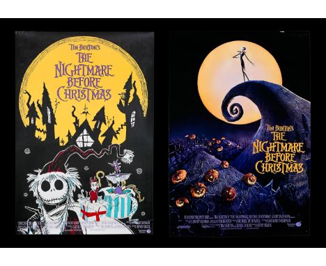 Two US One-Sheet posters for Tim Burton’s "The Nightmare Before Christmas" (1993) including the rare "International" Style On