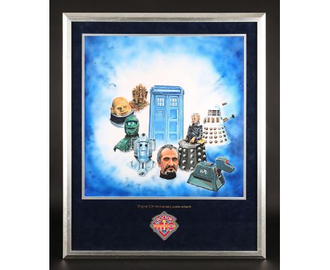 UK original Final Artwork commissioned by the BBC to celebrate the re-launch of Doctor Who in 1992/93 for the 30th anniversar