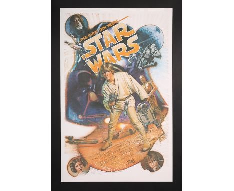 US One-Sheet "Struzan Anniversary" poster for "Star Wars" (1987) celebrating the first ten years of the "Star Wars phenomenon