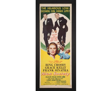 US Insert poster for the musical "High Society" (1956) starring Bing Crosby, Grace Kelly and Frank Sinatra.14" x 36" (36 x 91
