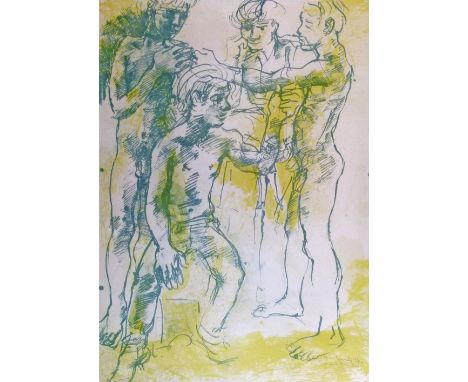 Donald Friend (Australian 1915-1989) - Limited edition lithograph - Mountebanks, being a study of four boys, No.43/50, signed