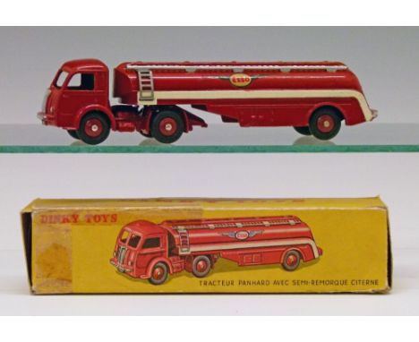 Toys - French Dinky die-cast - Tractor Panhard With Tanker (32c), boxed  Condition: Generally good with just a few minor nick