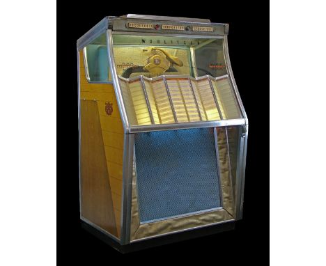 Wurlitzer Model 2250 juke box, circa 1958, 66.5cm wide  Condition: We do not guarantee the workings of electric items such as
