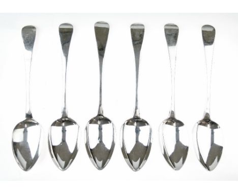 Set of six George IV silver Old English pattern tablespoons, makers Sarah & John William Blake, London 1821, 15.1oz approx  C