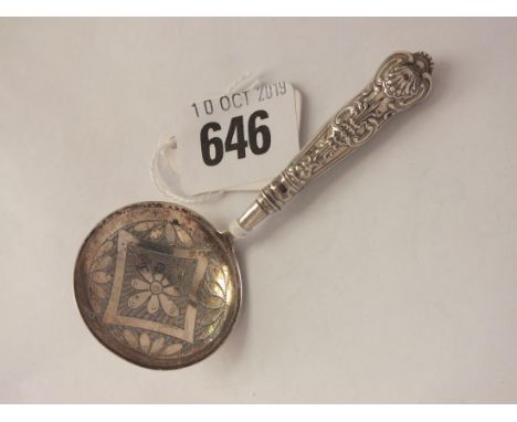 Georgian Kings pattern caddy spoon, B’ham 1836   