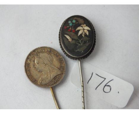 Two stick pins        