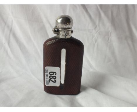 Victorian hand bag flask, 4.5” high Lon 1881     