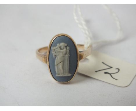 9ct Wedgwood ring approx size N     