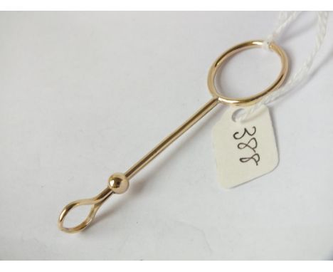 9ct sliding ring clip 7cm long 3.6g     