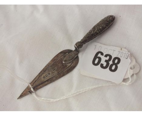 Trowel shaped bookmark, 3.5” long B’ham 1907 by C &amp; N  
