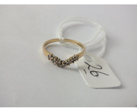 9ct diamond wishbone ring       