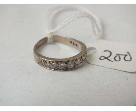 18ct gold diamond half hoop ring     