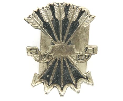 German Condor Legion Blue Division lapel pin. Serial number on reverse. P&amp;P Group 1 (£14+VAT for the first lot and £1+VAT
