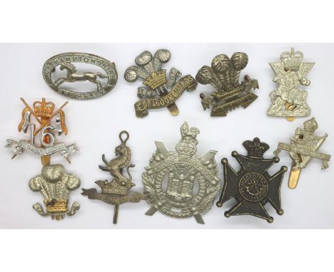 Ten British Army cap badges. P&amp;P Group 1 (£14+VAT for the first lot and £1+VAT for subsequent lots)