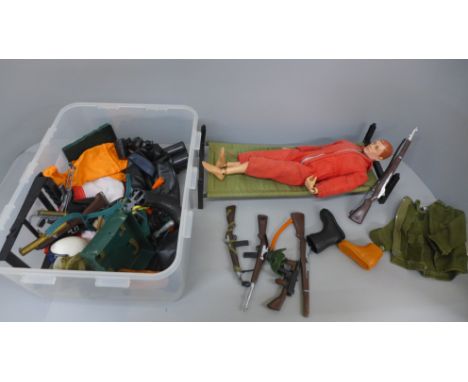 An Action Man and accessories 