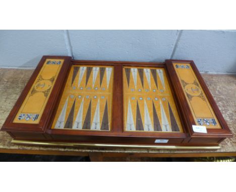 A Franklin Mint Excalibur backgammon game 