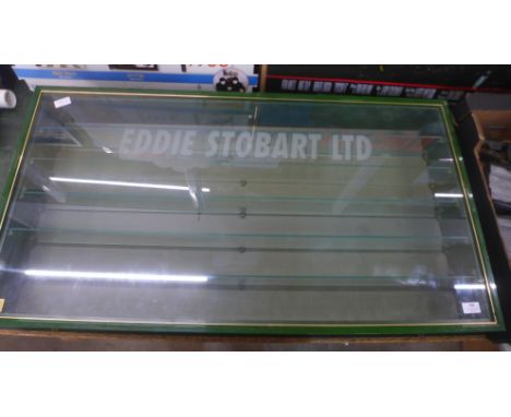 A large Eddie Stobart five-shelf glass display cabinet, 57cm x 106cm 