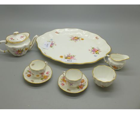 A Royal Crown Derby Posies miniature tea service 