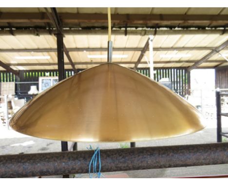 A Danish brassed finish ceiling light 