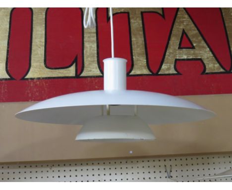 A Danish white three tiered ceiling light 