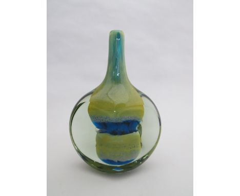 A 1970's Mdina glass facetted axe vase, 185cm high