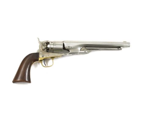 A Colt .44 calibre Model 1860 Army 6-shot step cylinder percussion revolver, no. 9373 on all parts, stamped 'Colts Patent' to