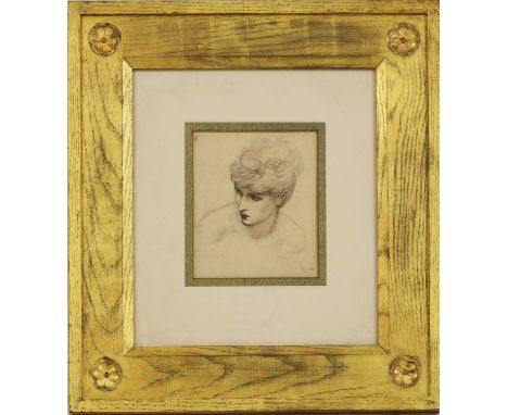 After Edward Coley Burne-Jones (1833-1898)'A girl's head'lithograph, signed and dated 1875 in the stone16.5 x 14.5cmCondition