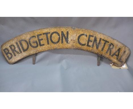 A vintage Railway sign for Bridgeton Central 