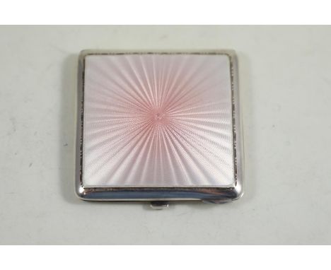 Mappin &amp; Webb Ltd Silver &amp; enamel powder compact, , Birmingham 1937, 6.5cm square, gross weight 93.41 grams