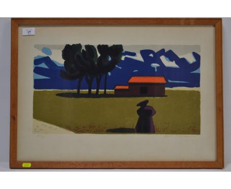 Framed limited edition lithograph print 255/360 by Larrs Norman 'Chincheros, Peru' 65cm x 46cm 