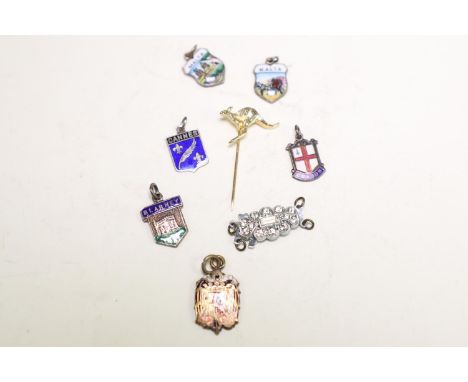 Tourist charms inc. some silverchip to enamel on Cannes charm 