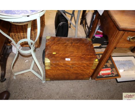 An oak and brass mounted trunk