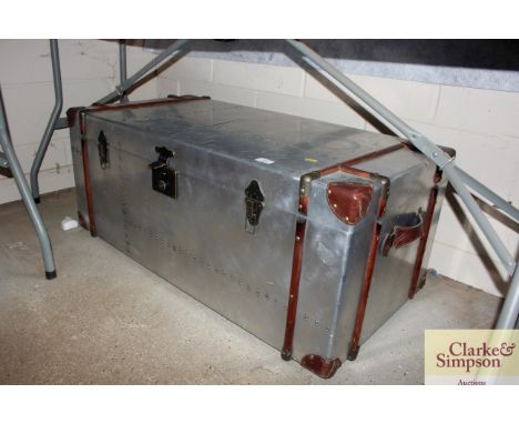 A metal ware trunk
