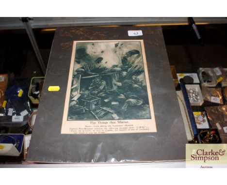 Bruce Bairnsfather, "The Things That Matter", unframed print 