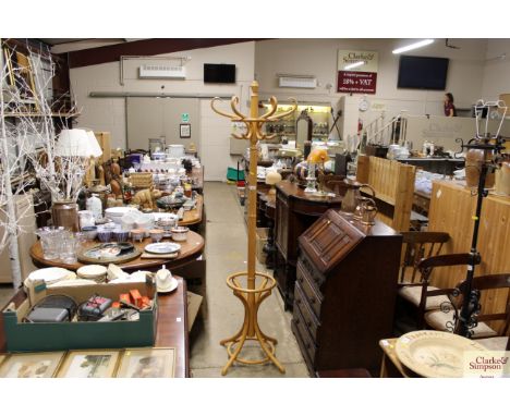 A bentwood hat and coat stand 