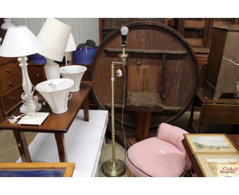 A brass standard lamp 