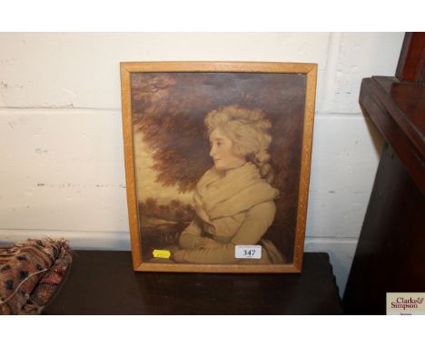 A portrait study of a Gainsborough type lady