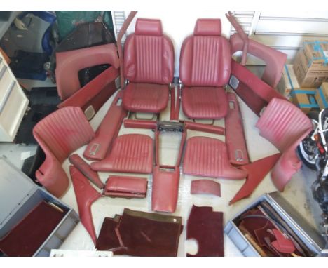 A complete Red Leather interior for an Aston Martin V8. Ideal for a project, this interior is in great condition for its age,